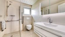 Holiday home, shower and bath tub, terrace